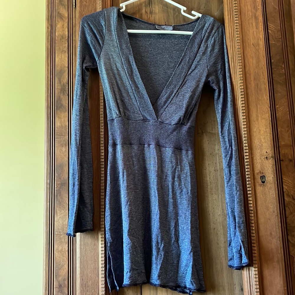 Michael Stars Blue OS V neck Tunic